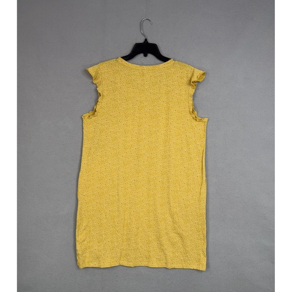 Toad Co Dress Womens XL Yellow Floral T Shirt Pockets Organic Travel Outdoor - Picture 7 of 14